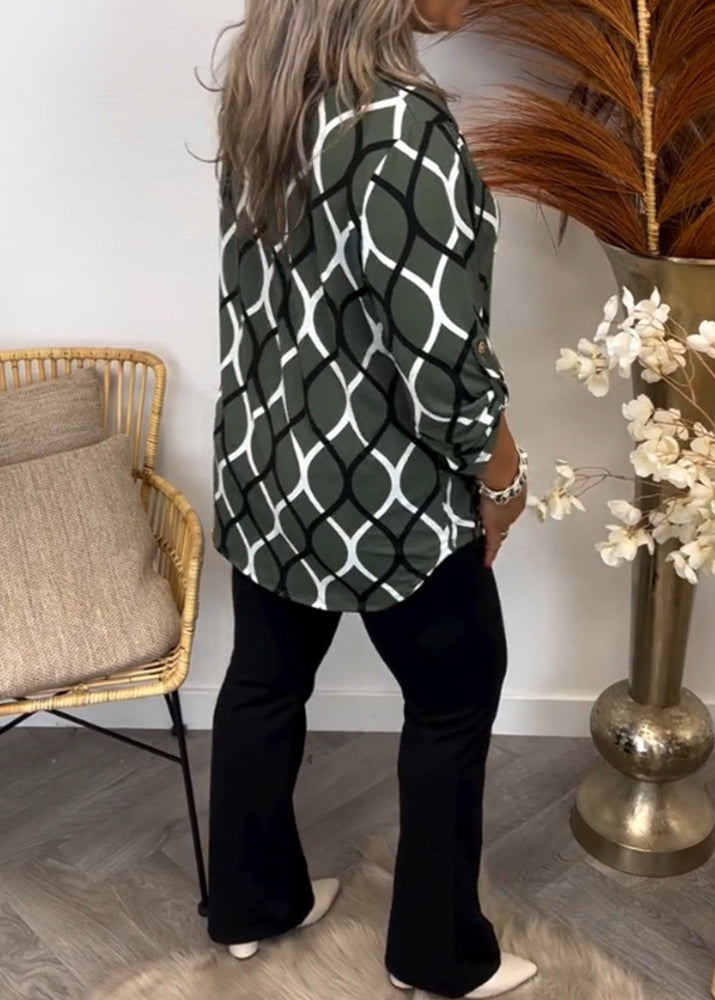 Colette - Casual Blouse with Elegant Pattern
