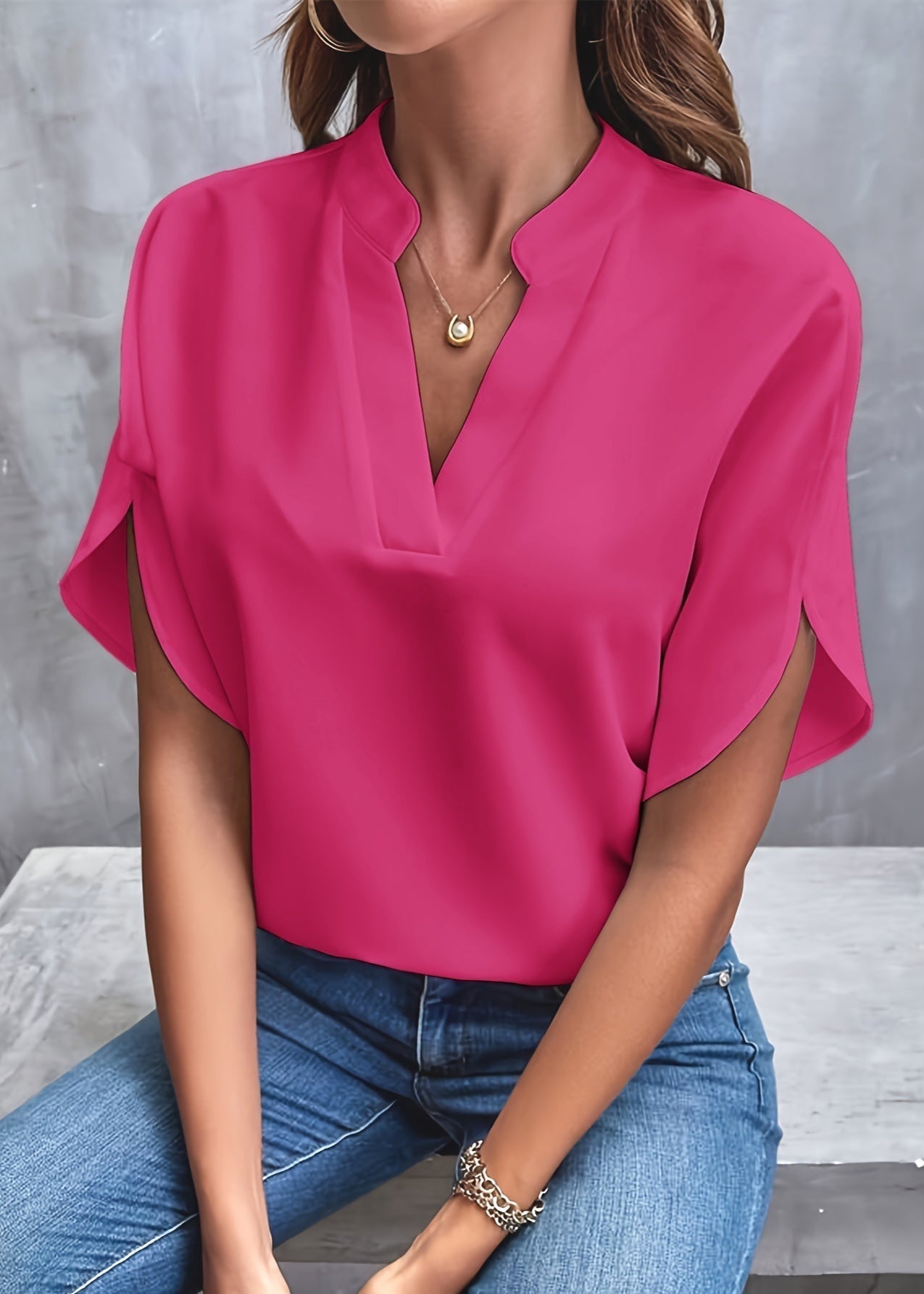 Marline - Plain Stylish Blouse