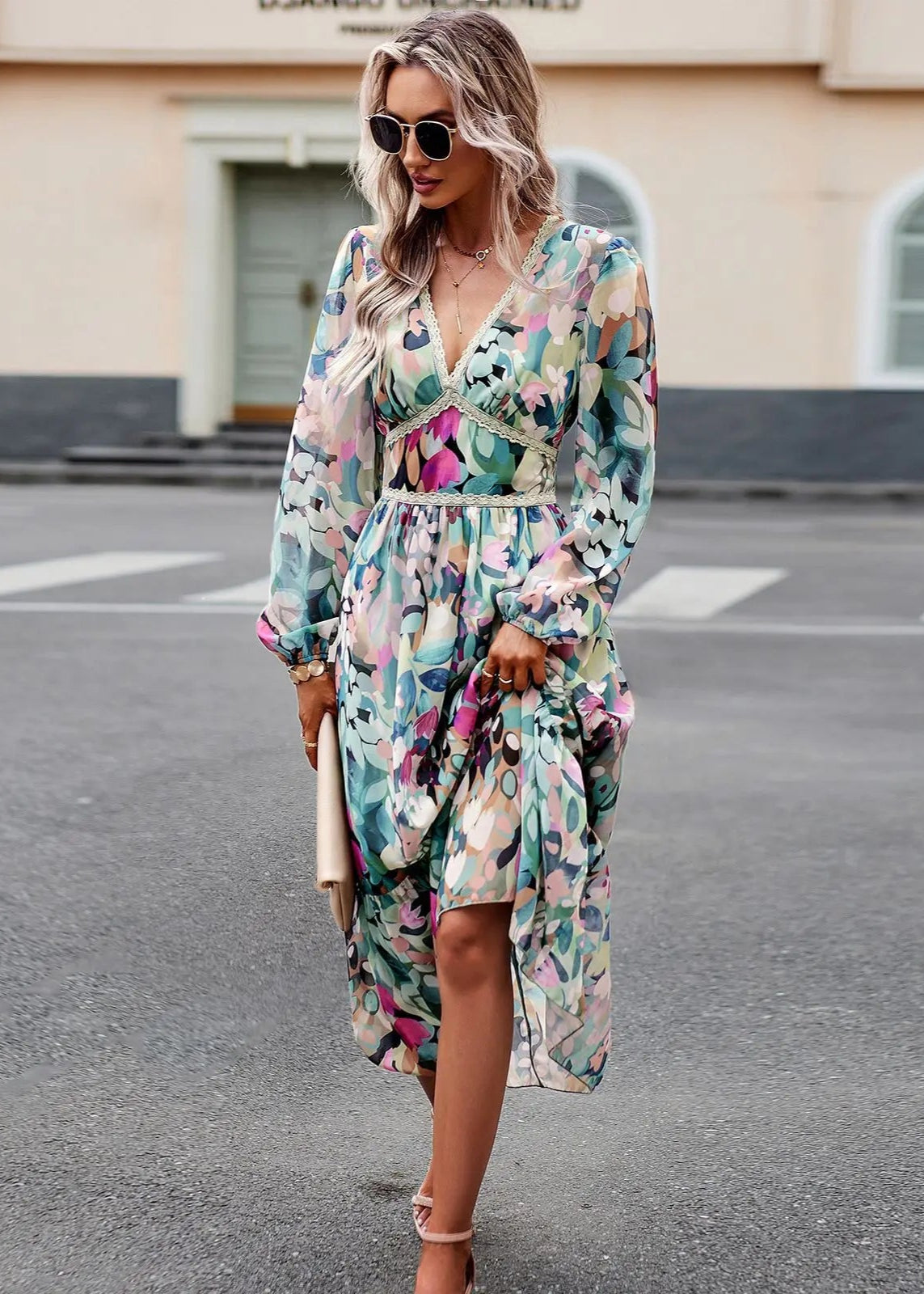 Lara - Flattering Floral Dress
