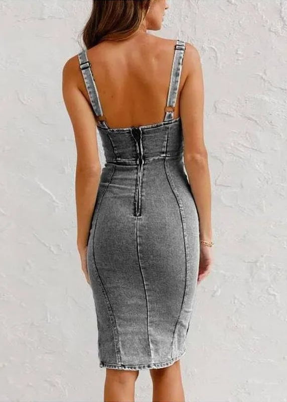 Jacky - Elegant Denim Dress