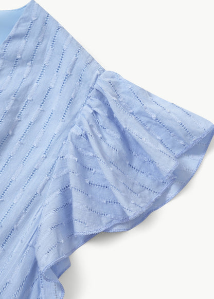 Violet - V-neck dress with ruffles