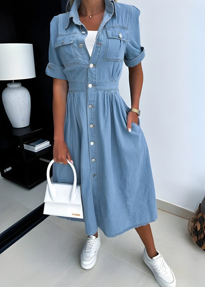 Zara - Elegant Denim Dress