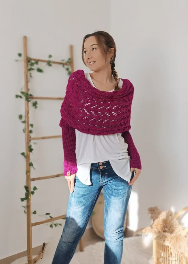 Alyssa - Boho Knitted Wrap