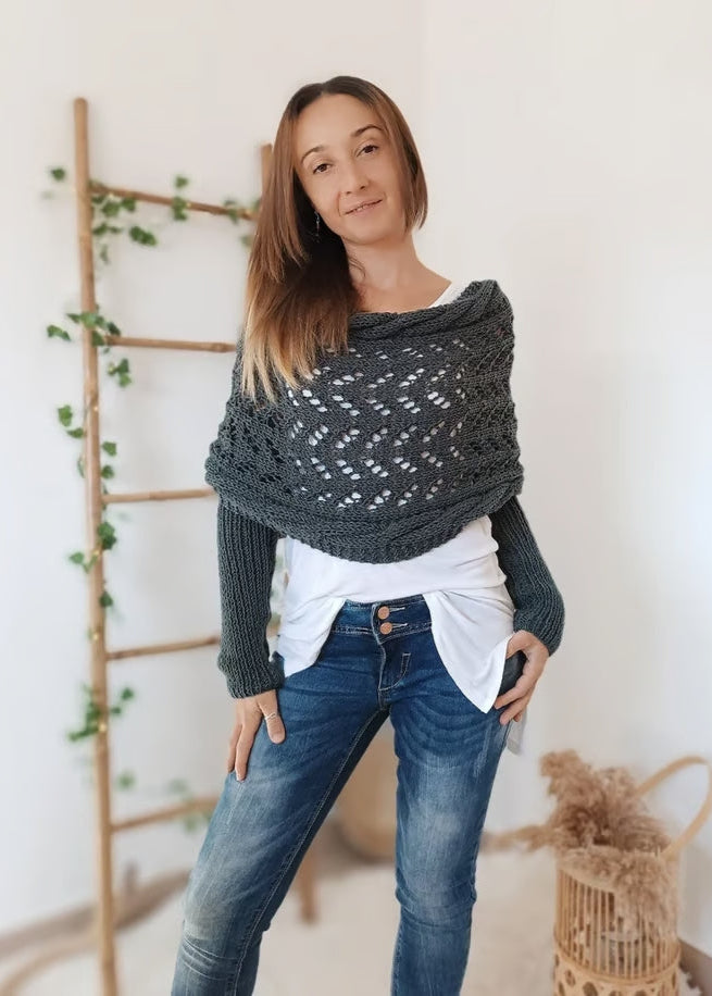 Alyssa - Boho Knitted Wrap