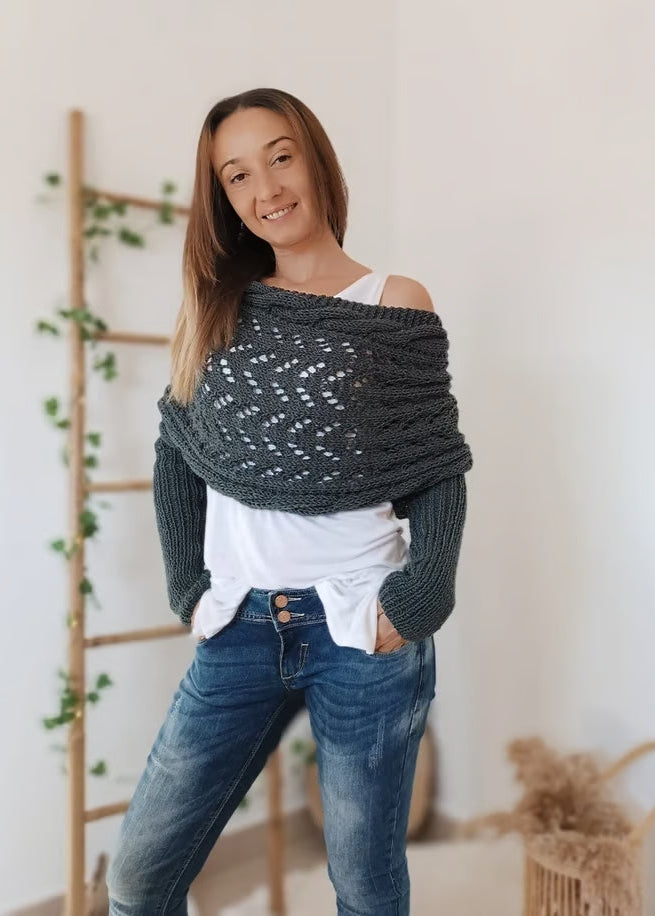 Alyssa - Boho Knitted Wrap