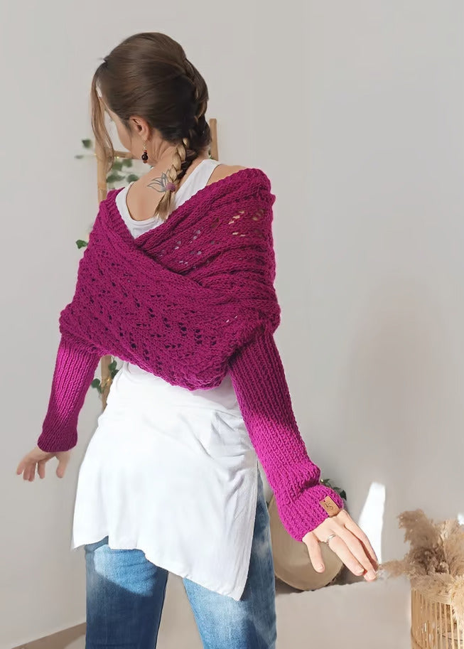 Alyssa - Boho Knitted Wrap