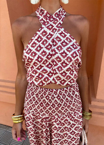 Noëlle - Chic Patterned Maxi Dress For Summer Style