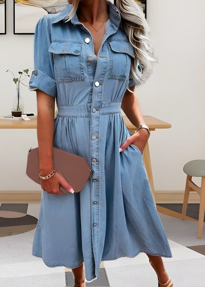 Zara - Elegant Denim Dress
