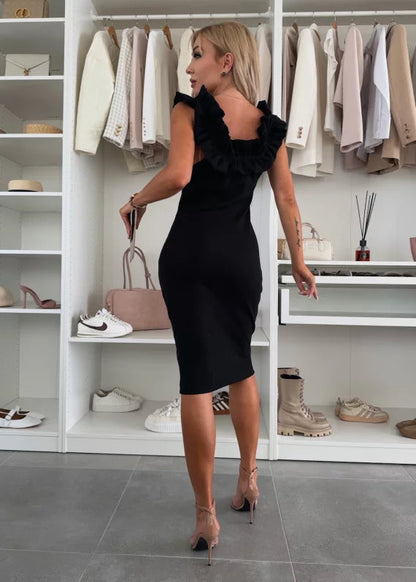 Karen -  Off-Shoulder Ruffle Dress